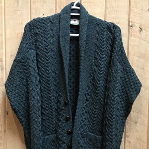 Men's Wool Cardigan Sweater - XL